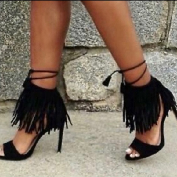 Zara fringe suede heels - Picture 8 of 9